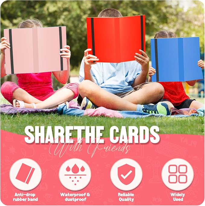 Card Binder 9-Pockets, Trading Card Binder, 20 Pages, 360 Card Capacity Collection Binder, Card Folder for MTG, TCG, Game Cards & Sports Cards(Pink)