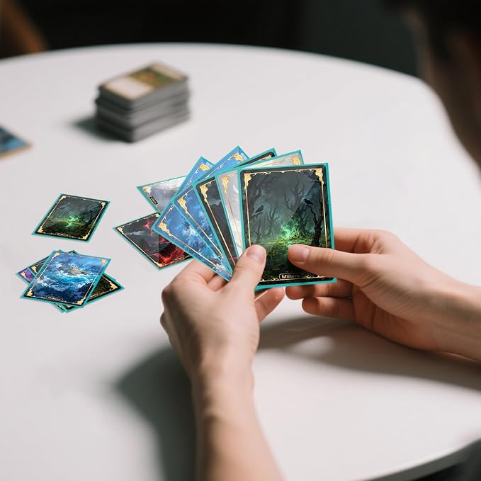 500 Count Card Sleeves, Matte Magic Card Sleeves, Smooth Shuffle & Tear Resistant, Fit for MTG, TCG, CCG (Cyan)