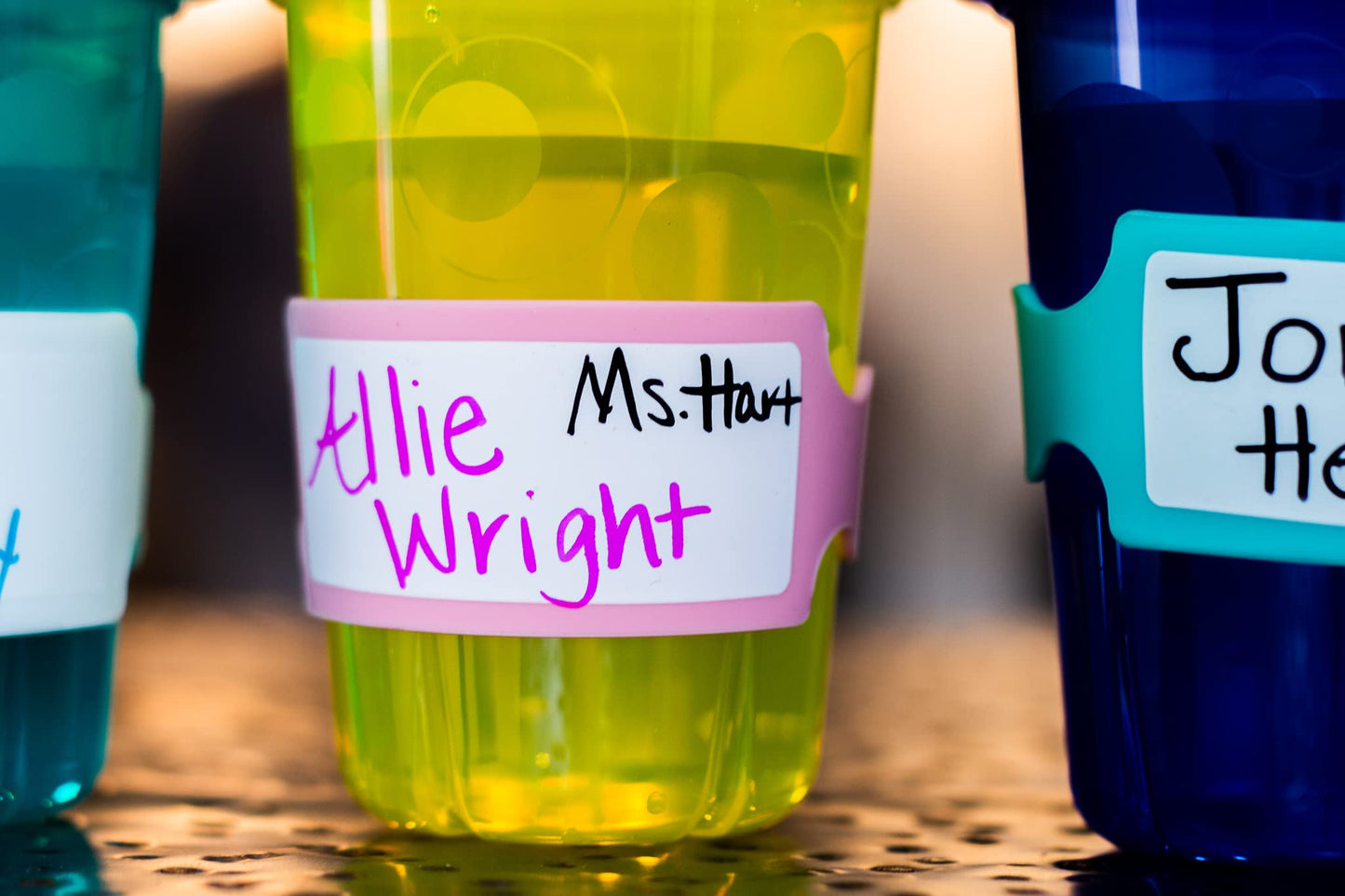 Pumpkin Doodle Permanent Write-on Labels for Bottles/Sippy Cups/Food Containers 6pcs (Pink)