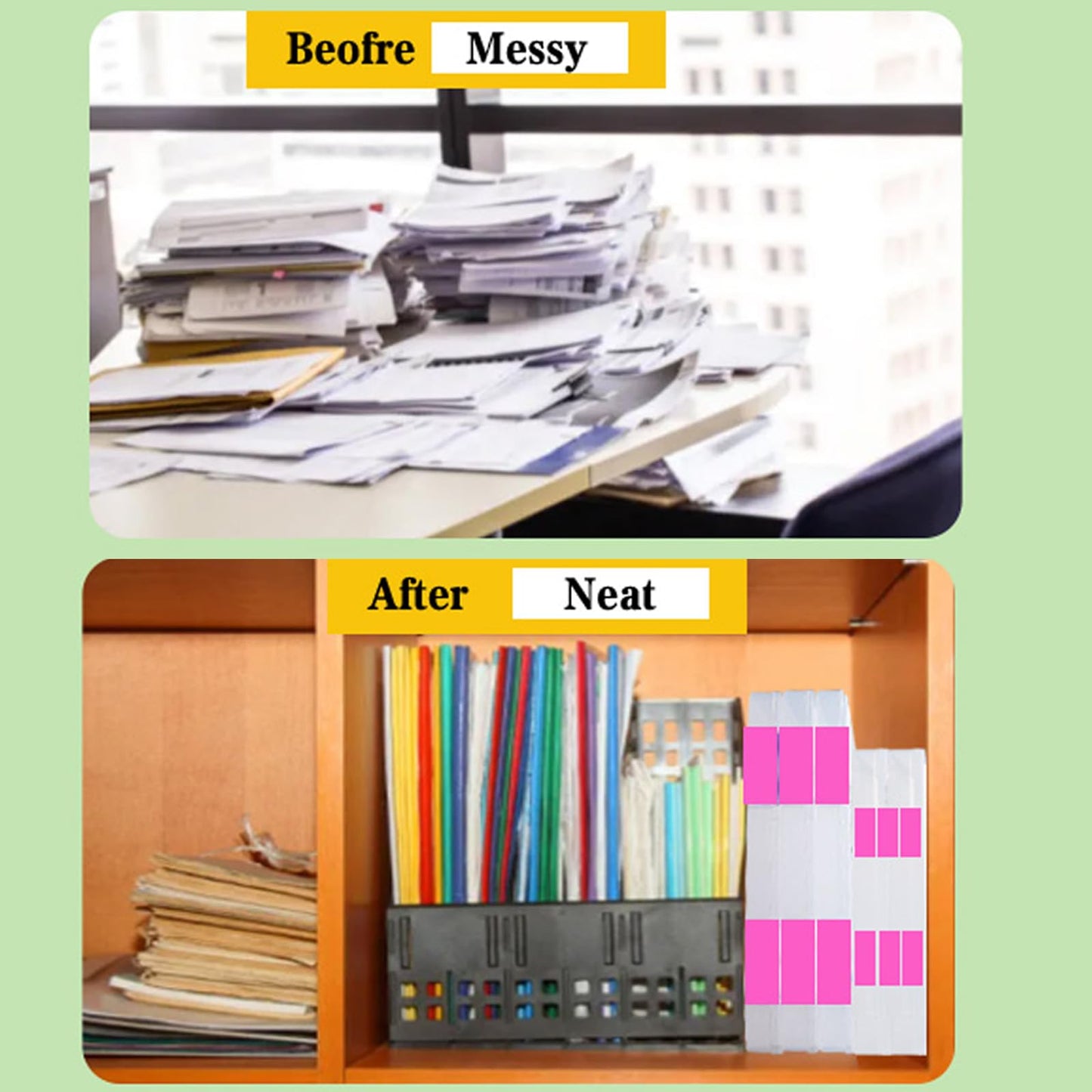 Olutacot 12 Pcs Clear A4 A5 File Box Document Plastic Storage Box with 48 Labels File Holder Organizer Paper Plastic Case Magazine Protector with Buckle Office School Supplies(Pink)