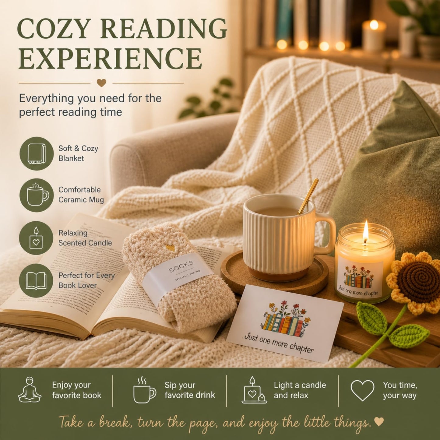 Uoilydm Book Lovers Gifts for Women, Bookworm Gifts, Sunflower Gifts for Women Readers Reading Accessories Gift for Reading Club Present for Reader Librarian Birthday Teachers