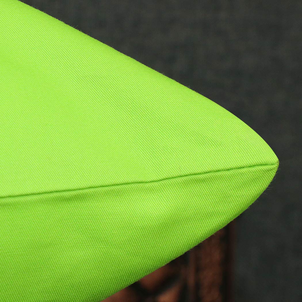 Coddsmz 4 Pack Decorative 100% Cotton Pillow Covers Square Cushion Cover Solid DIY Throw Pillowcase for Home Bed Sofa Halloween Christmas,Light Green,4 Pack-18" x 18"/45x45cm