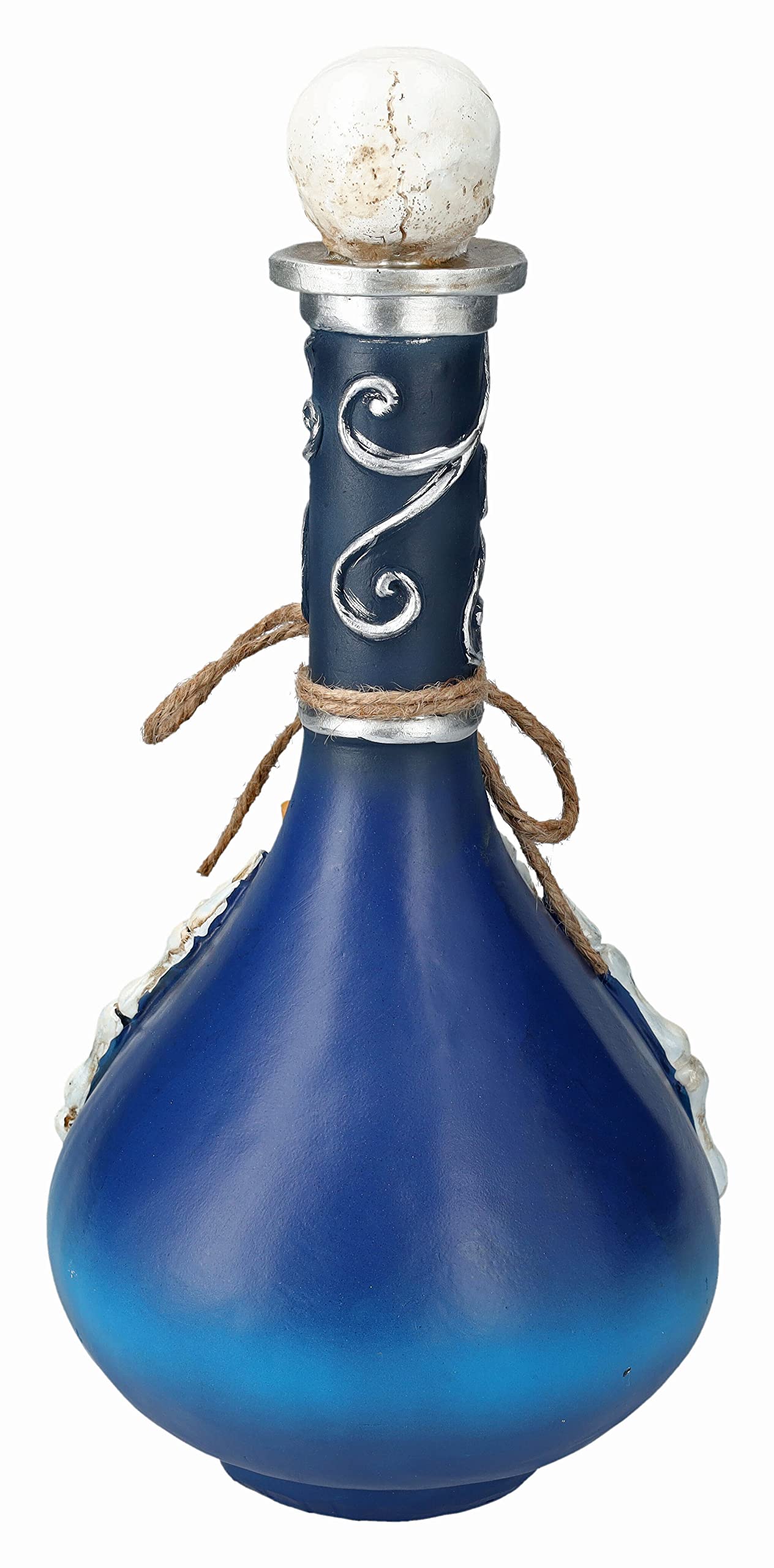 Pacific Giftware Gothic Skeleton Hand Potion Bottle Blue and Silver Drink Me Halloween Decor Witchy Spooky Home Accent Haunted House Decoration12.40”H