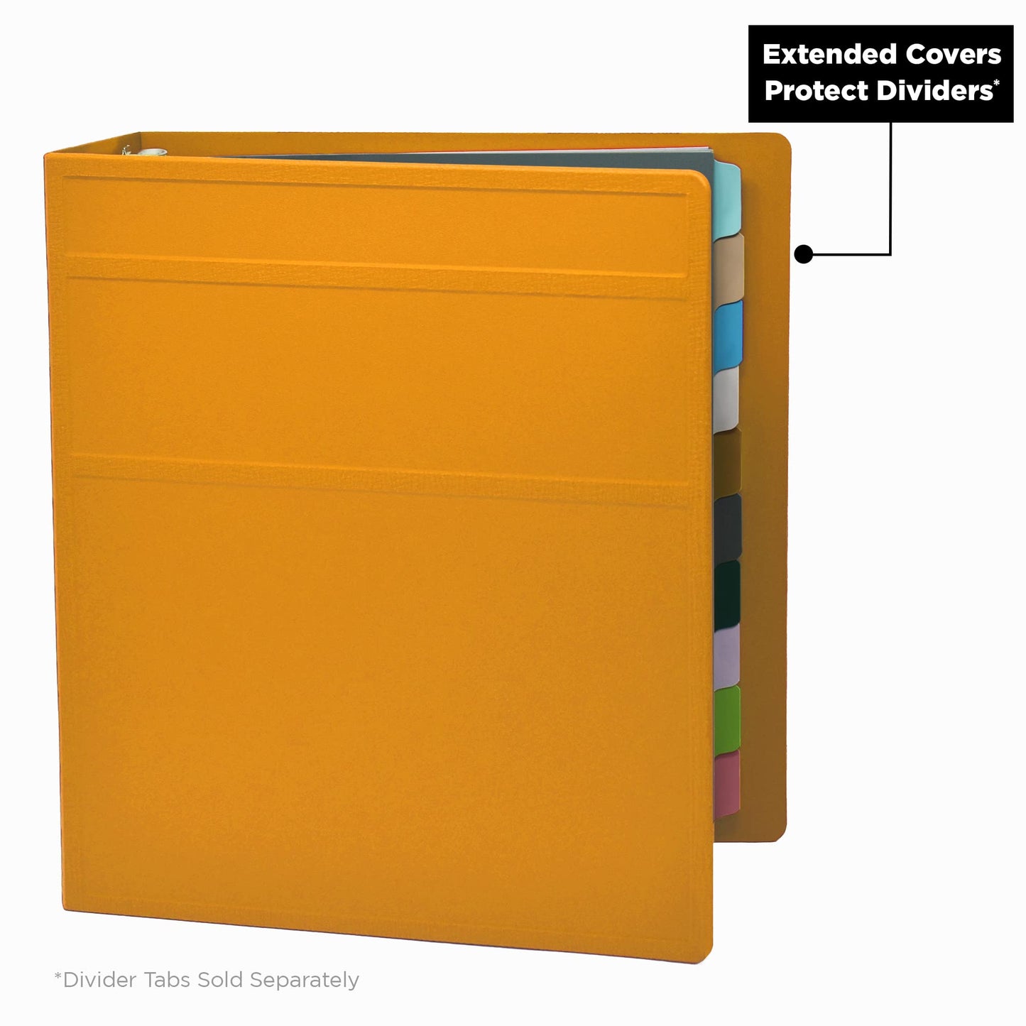 Carstens 2-Inch Heavy Duty 3-Ring Binder - Side Opening, Mango, Durable Plastic, Precision No-Gap Rings, Waterproof Cover, No Pockets, Holds 300 Letter-Sized Sheets, BPA-Free, Made in USA (2836-00-3R)