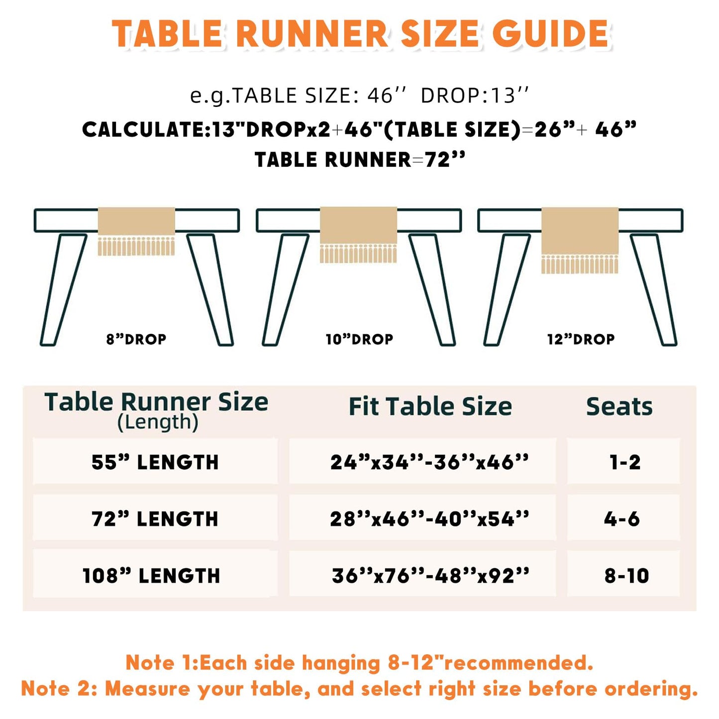 Linen Halloween Pumpkin Table Runner Seasonal Fall Vine Harvest Dinning Kitchen Table Decor for Home Party Holiday Decoration 13x90 Inch