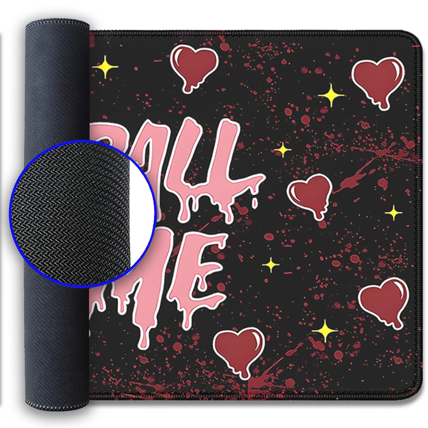 Call Me Mouse Pad Ghostface Desk Pat,Mouse Mat Large Desk Mat for Desktop,Stitched Edges Non-Slip Waterproof Rubber Base Mous Mat for Office Computer Keyboard Laptop and Home(27.5X11.8 in)