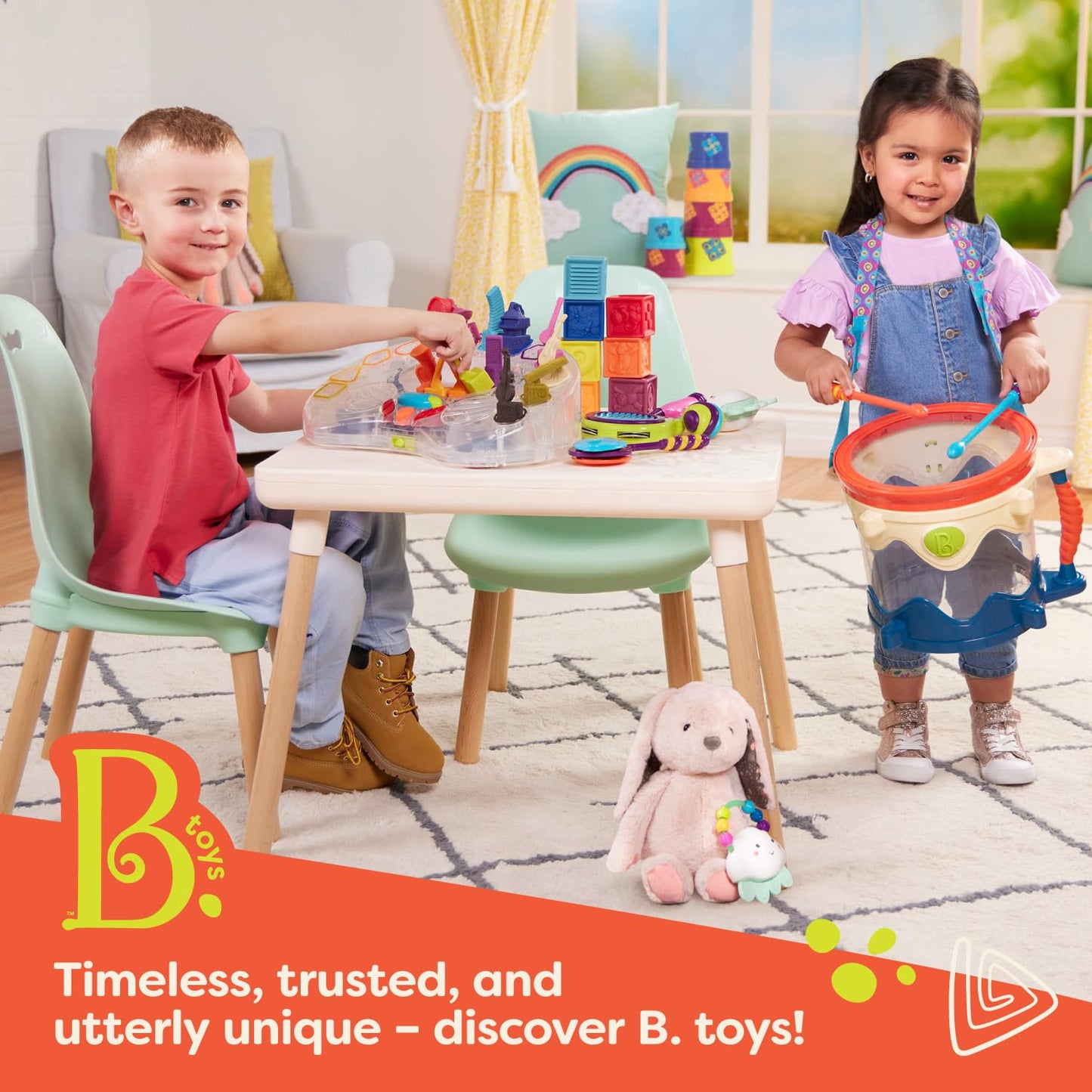 B. toys – Baby Blocks – Stacking & Building Toys for Babies – 10 Soft Blocks with Numbers, Shapes, Animals – Educational & Developmental – 6+ Months – One Two Squeeze