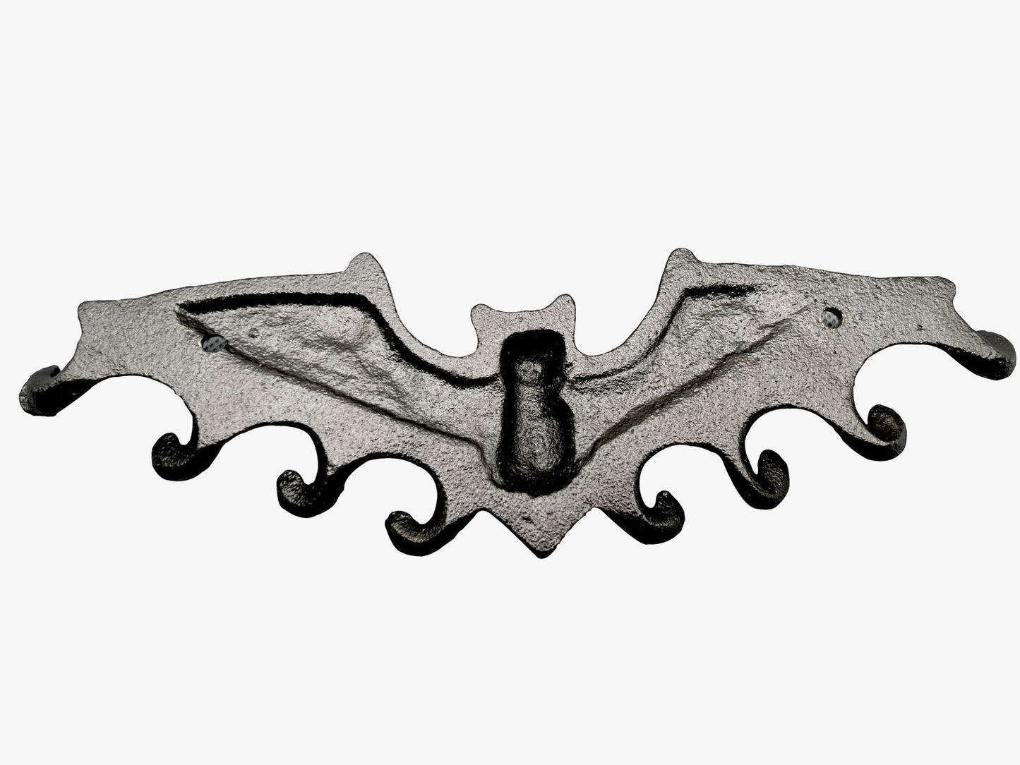 Hallocool Gothic Bat Wall Hooks Rustic Black Cast Iron Bat Key Hooks with Wings Decorative Bat Hooks for Hanging Keys, Dog Leash, Key Bag, Bracelet, Umbrella, Towel