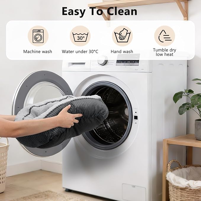 Dog Beds for Small Medium Large Dogs & Cats. Washable Pet Bed, Orthopedic Dog Sofa Bed, Soft Calming Sleeping Warming Puppy Bed (Grey, Medium-(25’’x 21’’x 8’’))