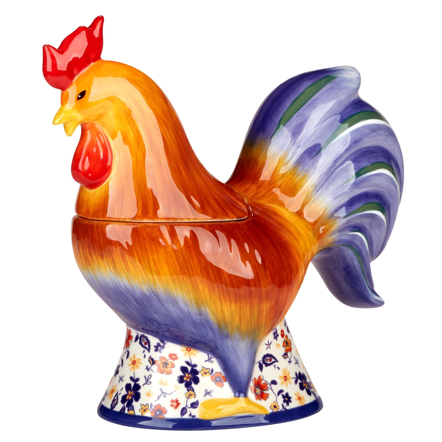Certified International Morning Rooster 48 oz. 3-D Cookie Jar, 12.25" x 5.75" x 11.5"