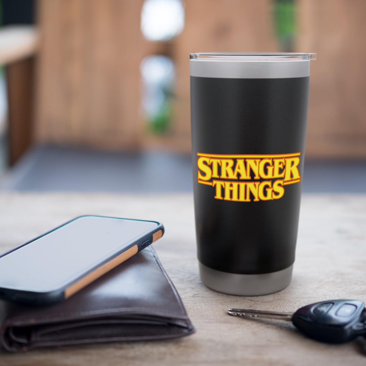 Stranger Things Halloween Spooky Strange Red Logo Stainless Steel Insulated Tumbler