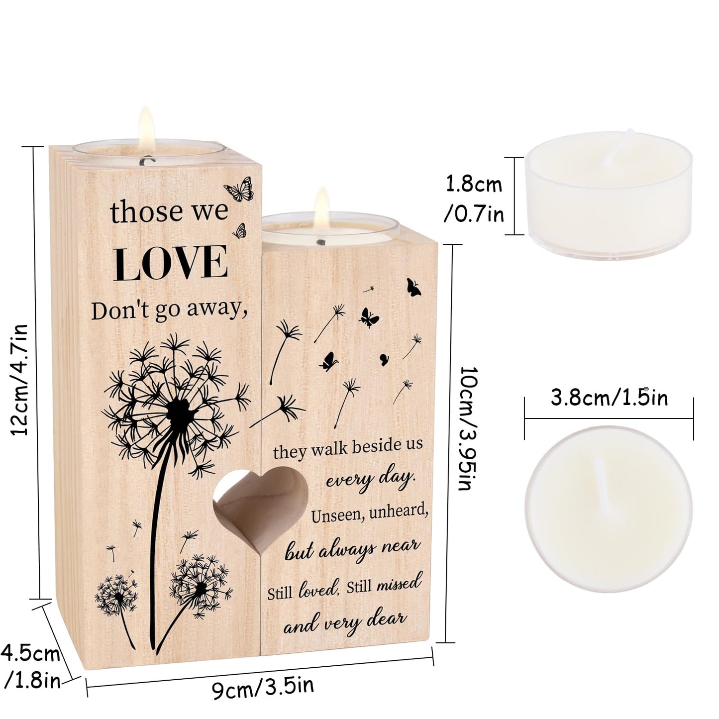 Sympathy Gifts for Loss of Loved One, Bereavement Candle Holders - Condolence Gift, Memorial Gifts for Mother Father Grandma