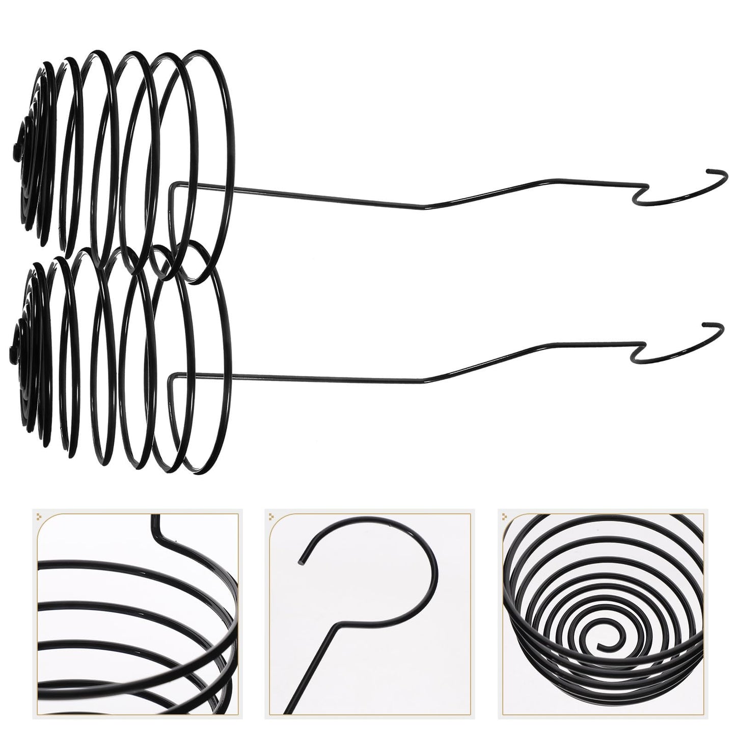 Healvian 2 Pcs Air Plant Holders Spiral Hanging Hooks 37cm Metal Tillandsia Wire Hangers for Balcony Garden Wall Décor