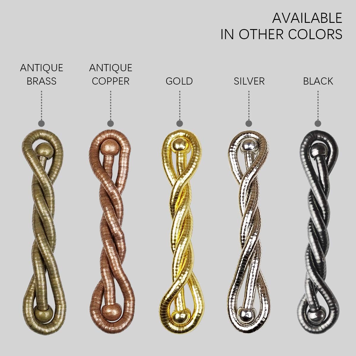 KXLIFE Curtain Tiebacks Clips, Decorative Drapes Holdbacks, Handmade Metal Rope Tiebacks, Creative Window Drapes Twist Tie Backs, Curtain Holders(Antique Copper, 2 Pack)