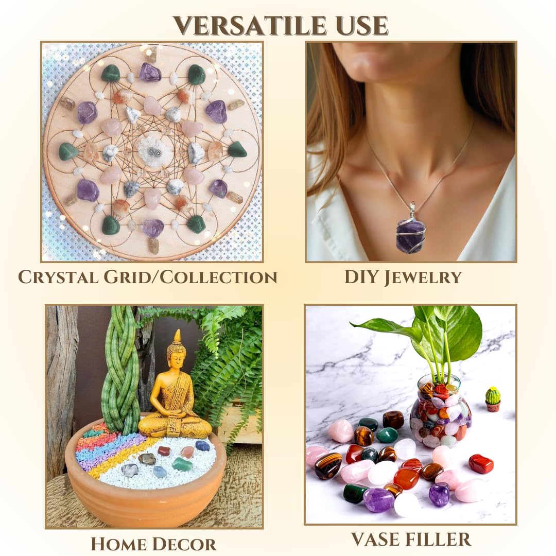 Karma Gems Sodalite Tumbled Stones Natural Crystal Kit for Reiki Healing Crystal Polished, Tumble Stones, Chakra Balancing, Reiki Gift, Home Decor (15-25 MM)