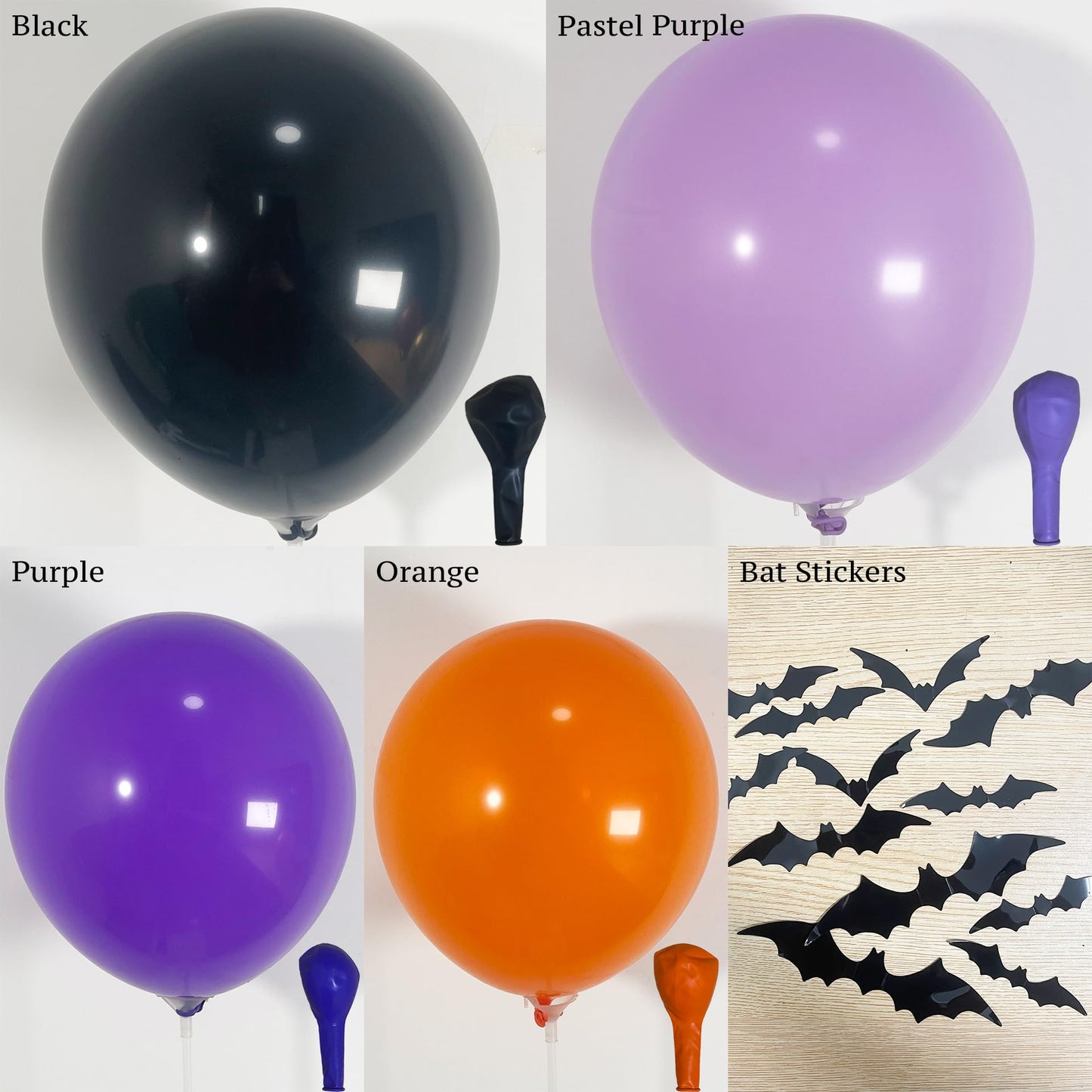 PartyXpress 157PCS Halloween Balloon Arch Garland Kit with Black Purple Orange Balloons for Boo Theme Party Supplies, Halloween Birthday Decorations, Girly Arch