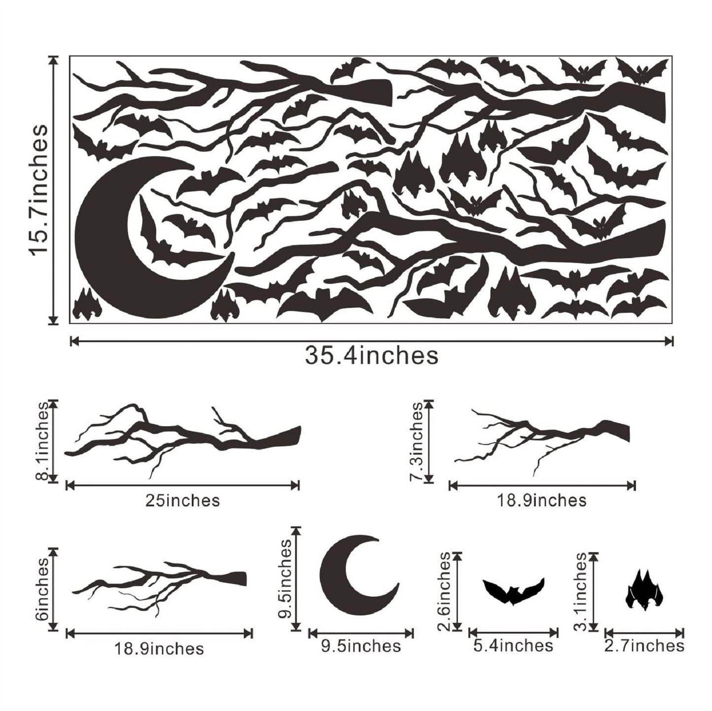 Halloween Bat Wall Decals Halloween Wall Decals Bat Window Decor