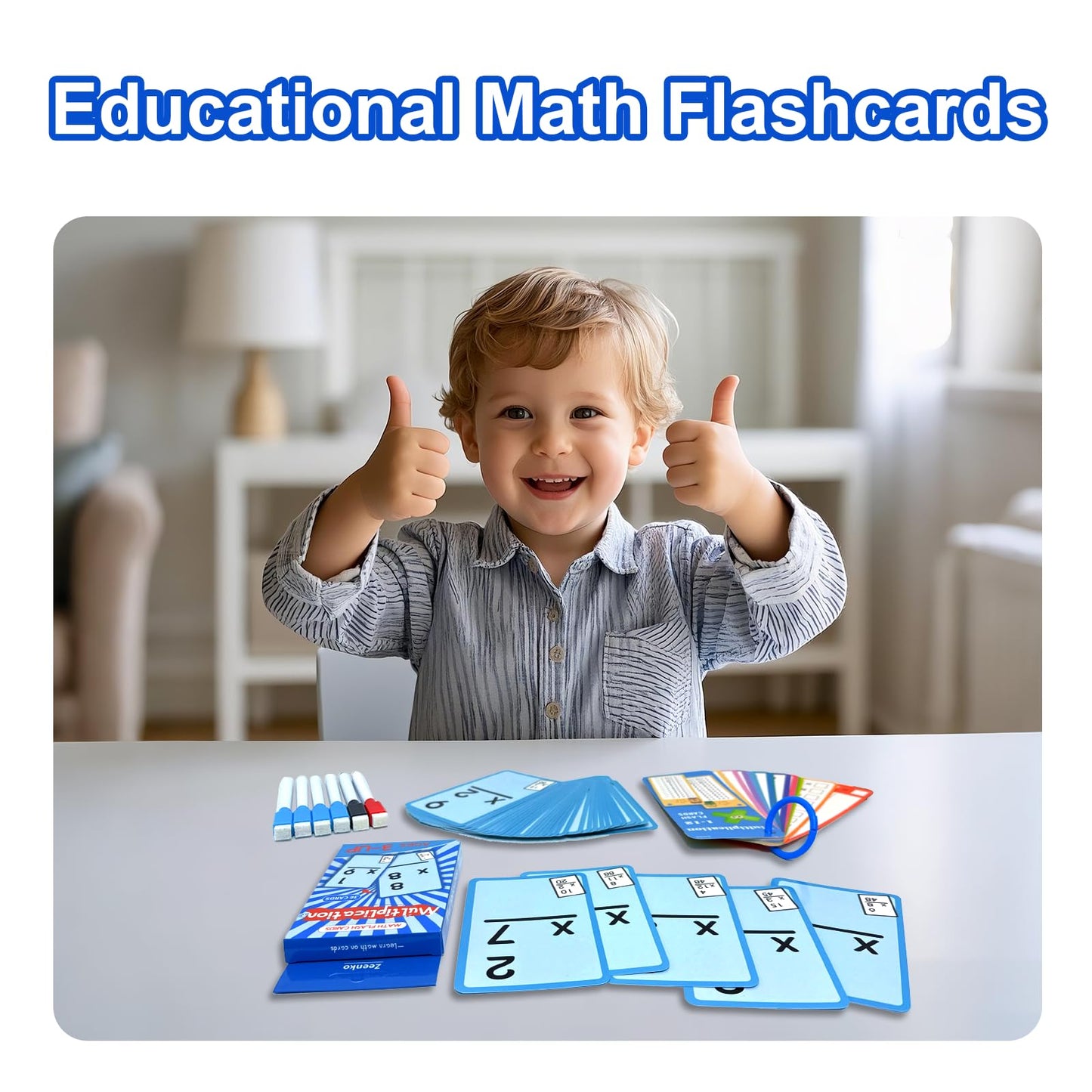 Multiplication Flash Cards & Division Flash Cards -102 Reusable Math Practice Cards with Multiplication, Division,Math Flashcards,Games for Kids Ages 6+ |Spark Skills & Fun Learning
