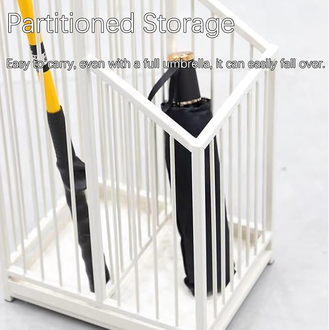 Indoor Metal Umbrella Stand,Umbrella Storage,Tall Metal Standing Umbrella Holder,Umbrella Holder for entryway,for Hotel,Offices,Home,Commercial(Gold,25 * 20 * 62cm/10 * 8 * 24.4in)