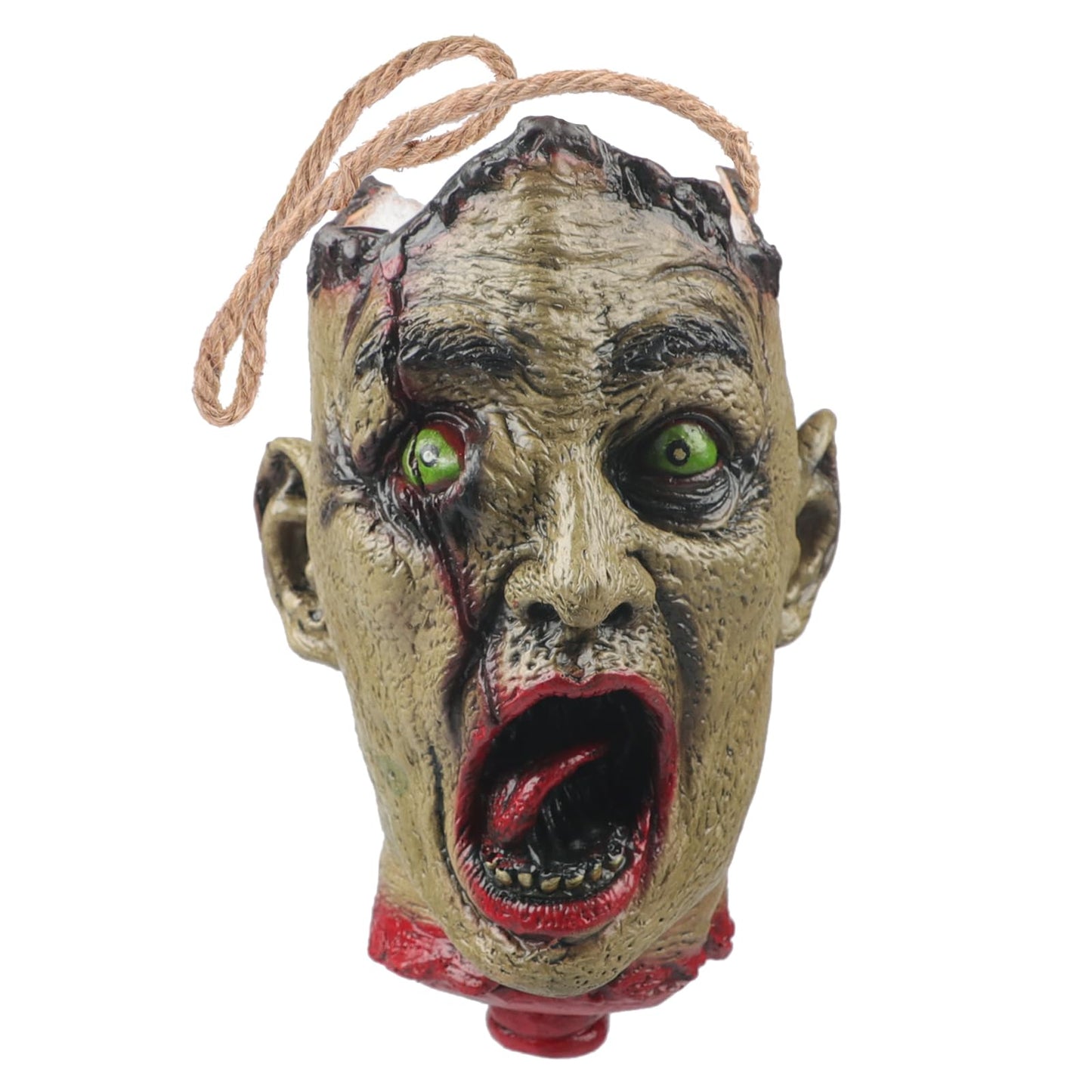 Clobeau Halloween Zombie Head Candy Tote Bag Trick or Treat Tote Bag Candy Scary Evil Hanging Bloody Vampire Head Candy Totes Latex Party Supplies Party Favor Goodie Bags Candy Sack