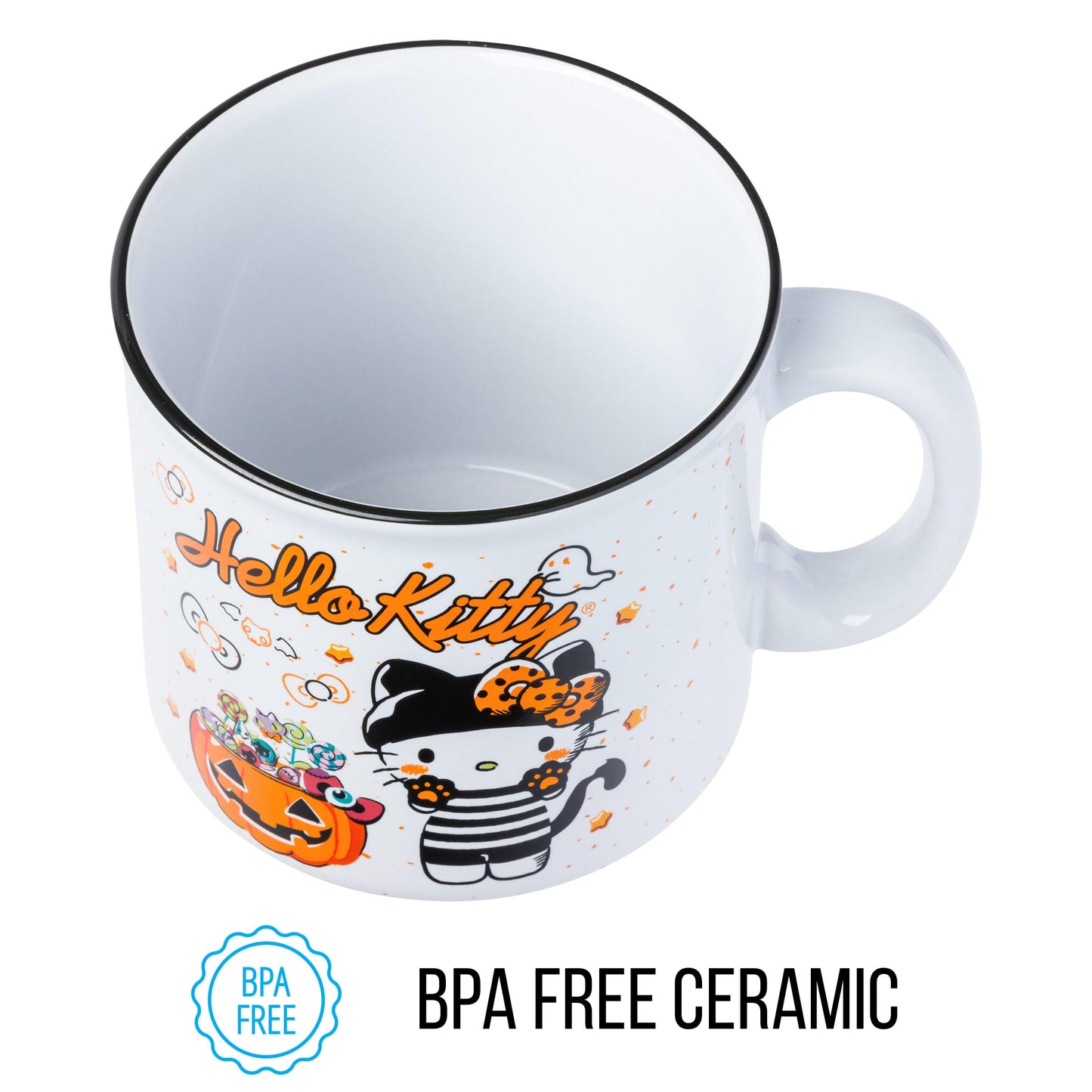 Silver Buffalo Sanrio Hello Kitty Halloween Ceramic Camper Mug, 20 Ounces