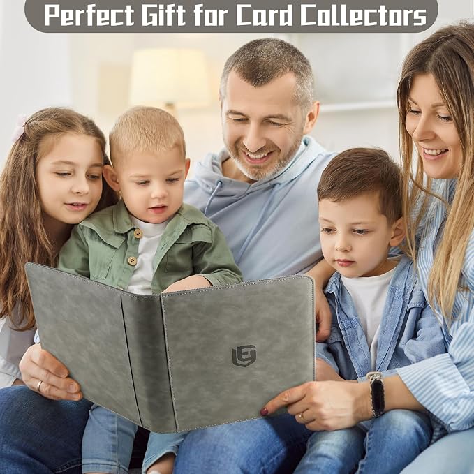 12 Pocket Card Binder,720 Pocket Trading Card Binder,Side Loading Collectible Card Albums for MTG, for TCG Football, Sports, Game Cards Grey