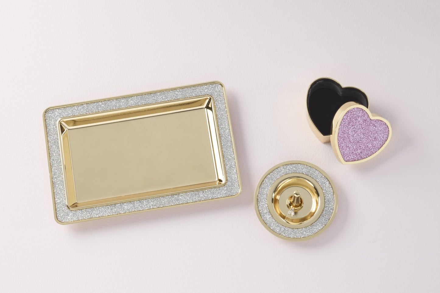 kate spade new york 897452 Sitting Pretty Pink Glitter Ring Dish