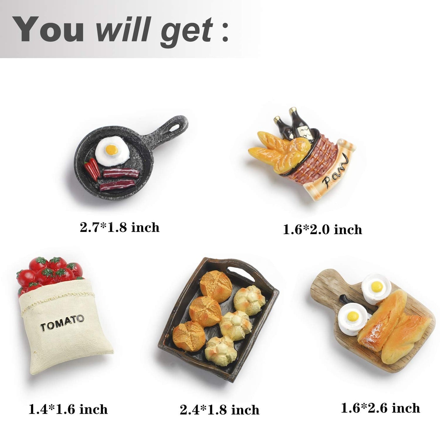 Aiuwo Refrigerator Magnets for Fridge Magnets,Cute Magnets Kitchen Decoration Kitchenware,Perfect for Refrigerators, Whiteboards, Maps and Other Magnetic Items (Kitchenware (5PCS))