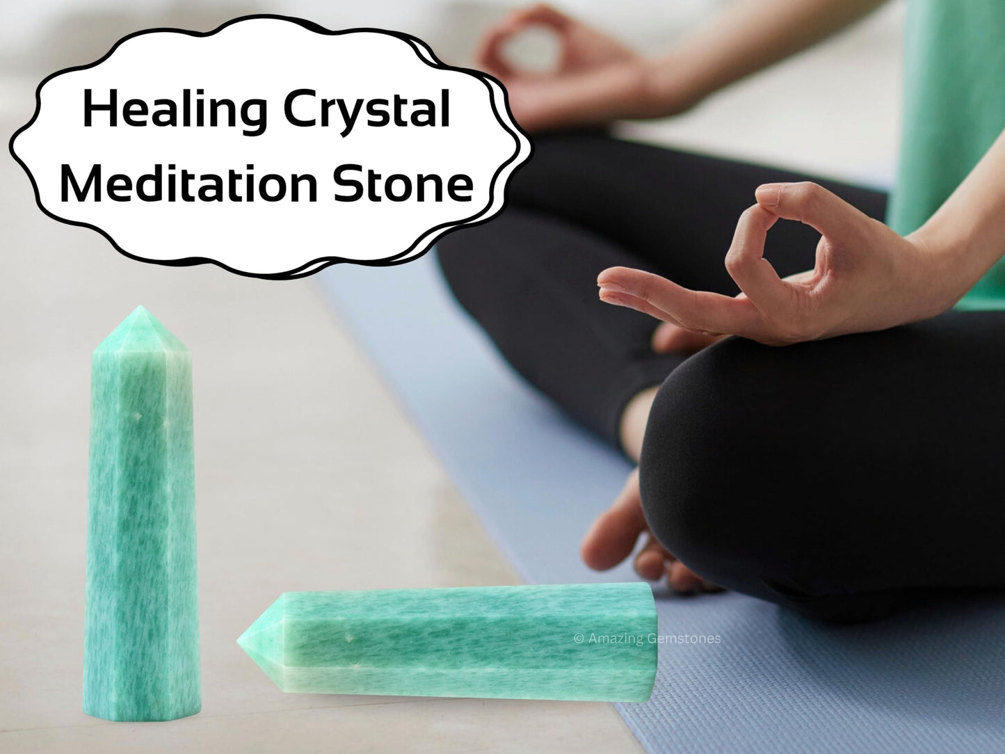 Amazing Gemstone Amazonite Crystal Towers ~ Natural Healing Crystal Point Obelisk for Reiki Healing and Crystal Grid (2" to 3" Inch)
