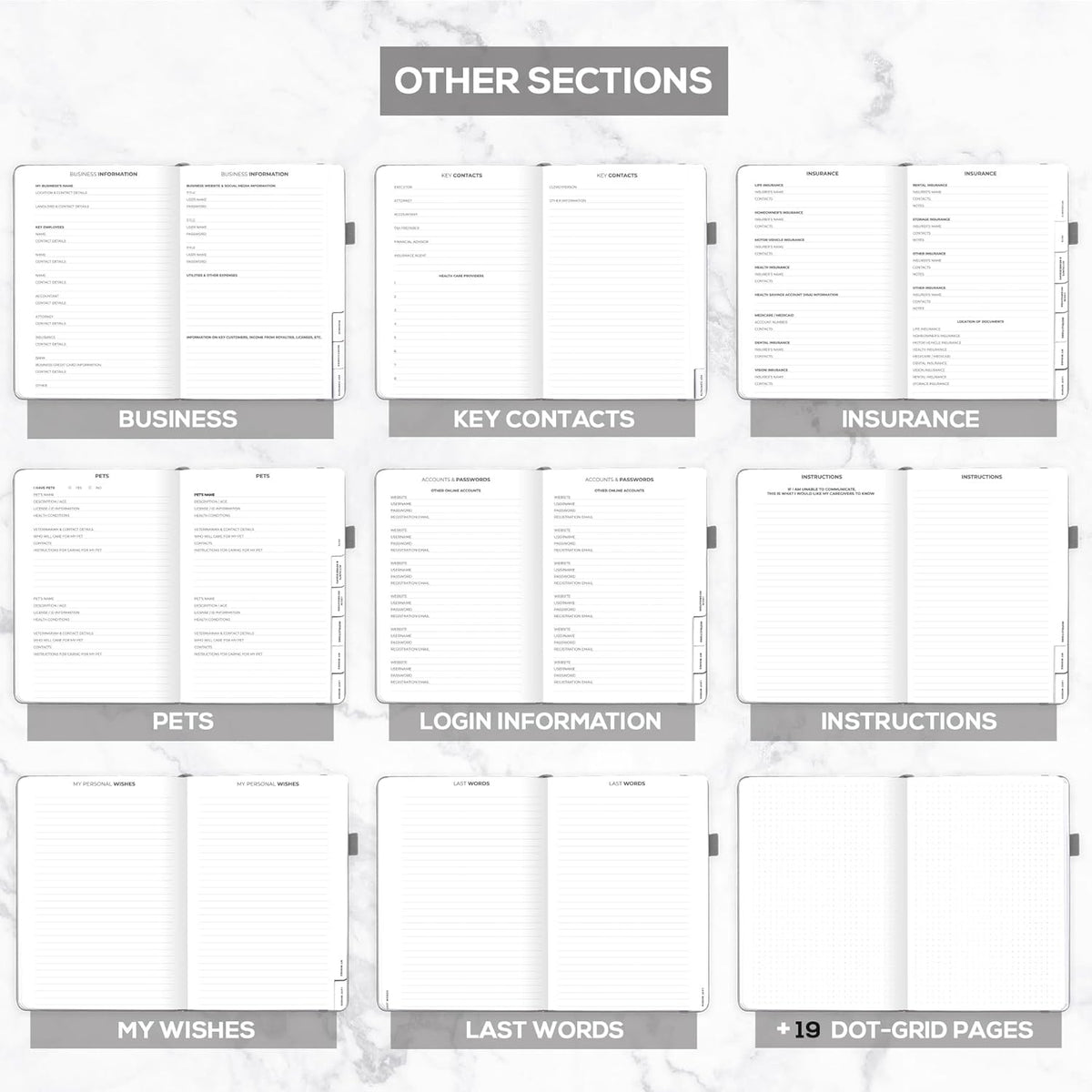 Clever Fox End of Life Planner – Final Arrangements Organizer for Beneficiary, Will Preparation, Last Wishes & Funeral Planning, A4 (Black)