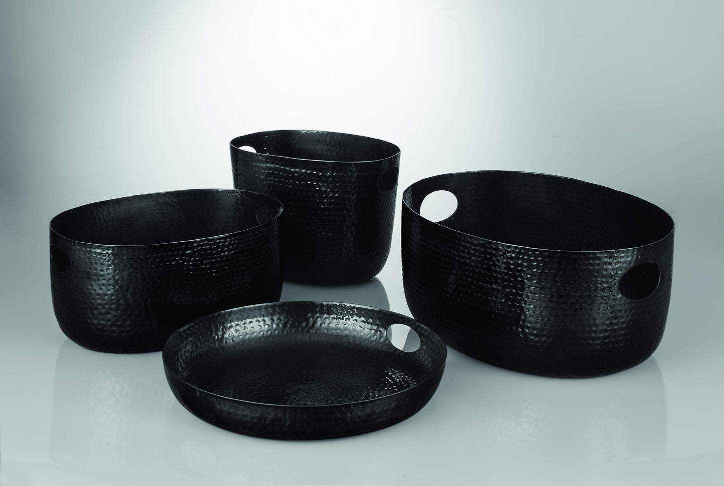 American METALCRAFT, Inc. American Metalcraft ATHB10 Hammered Aluminum Beverage Tub, Black, 10-Quarts
