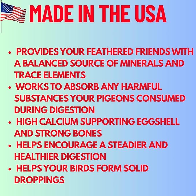 RedStones Grit Minerals, High Calcium Supplement, Designed to Promote Strong Bones, Better Digestion, and Overall Well-Being for Pigeons, Small Cage Birds, Duck and Chickens 3 Pounds Bag