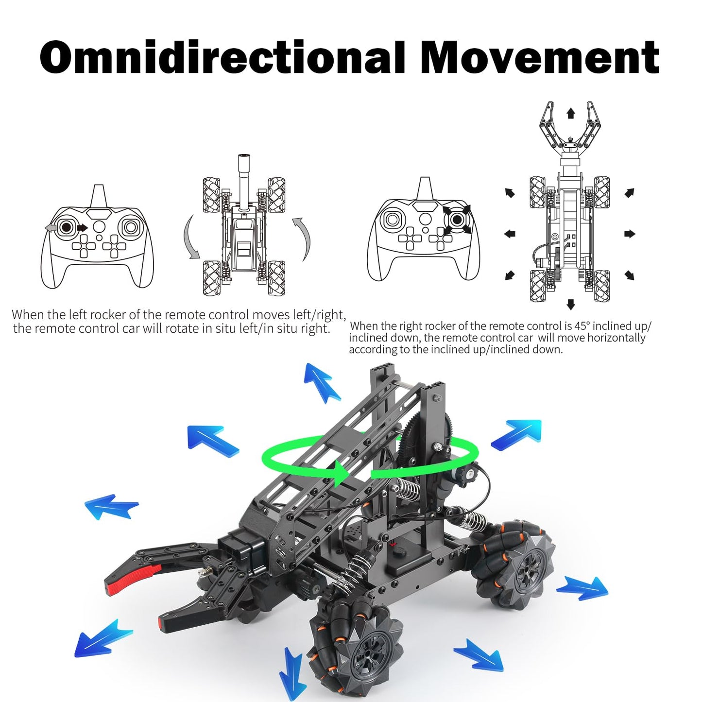 VANLINNY Robotic Arm Kit, DIY Engineering Educational Building Kit, STEM Project Gift for Kids Ages 8-14