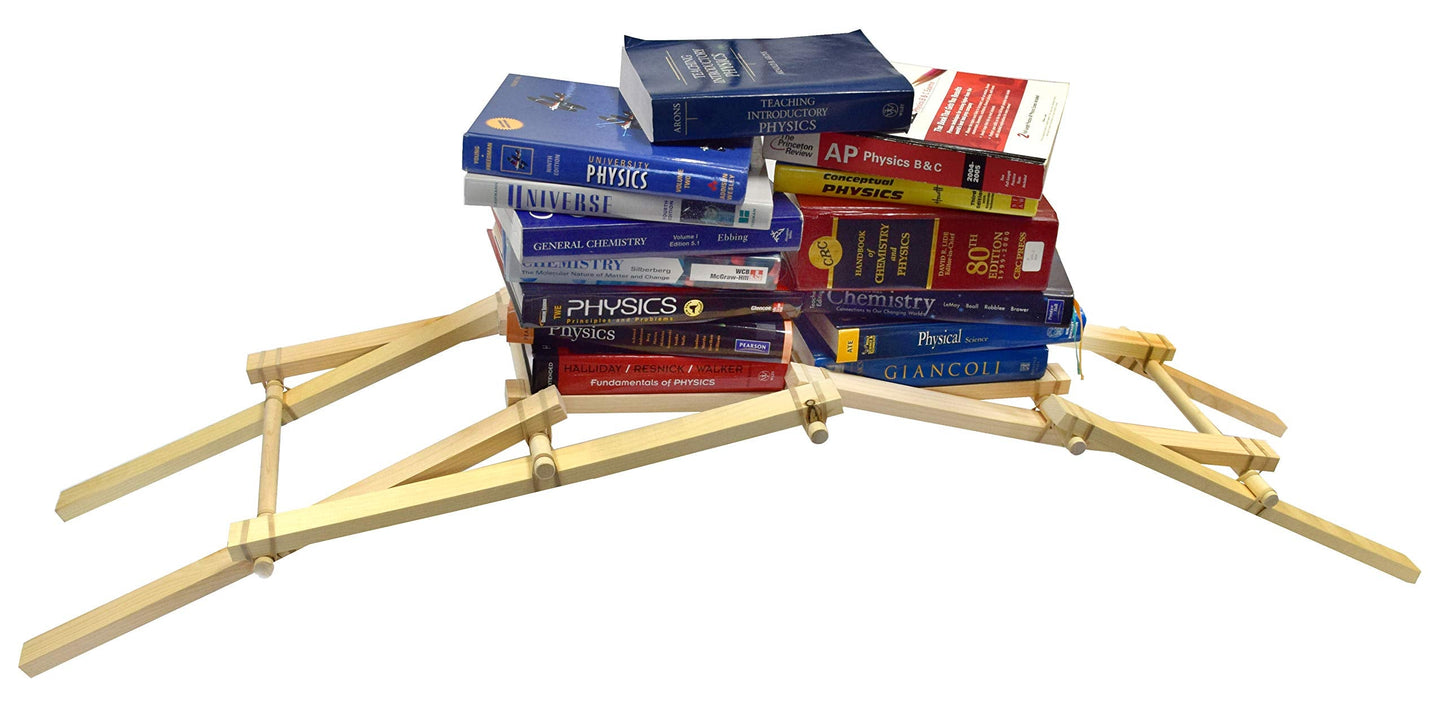 EISCO Leonardo Da Vinci Bridge Kit - STEM Learning - Explore Engineering Principles, Gravitational & Lateral Forces- Garage Physics