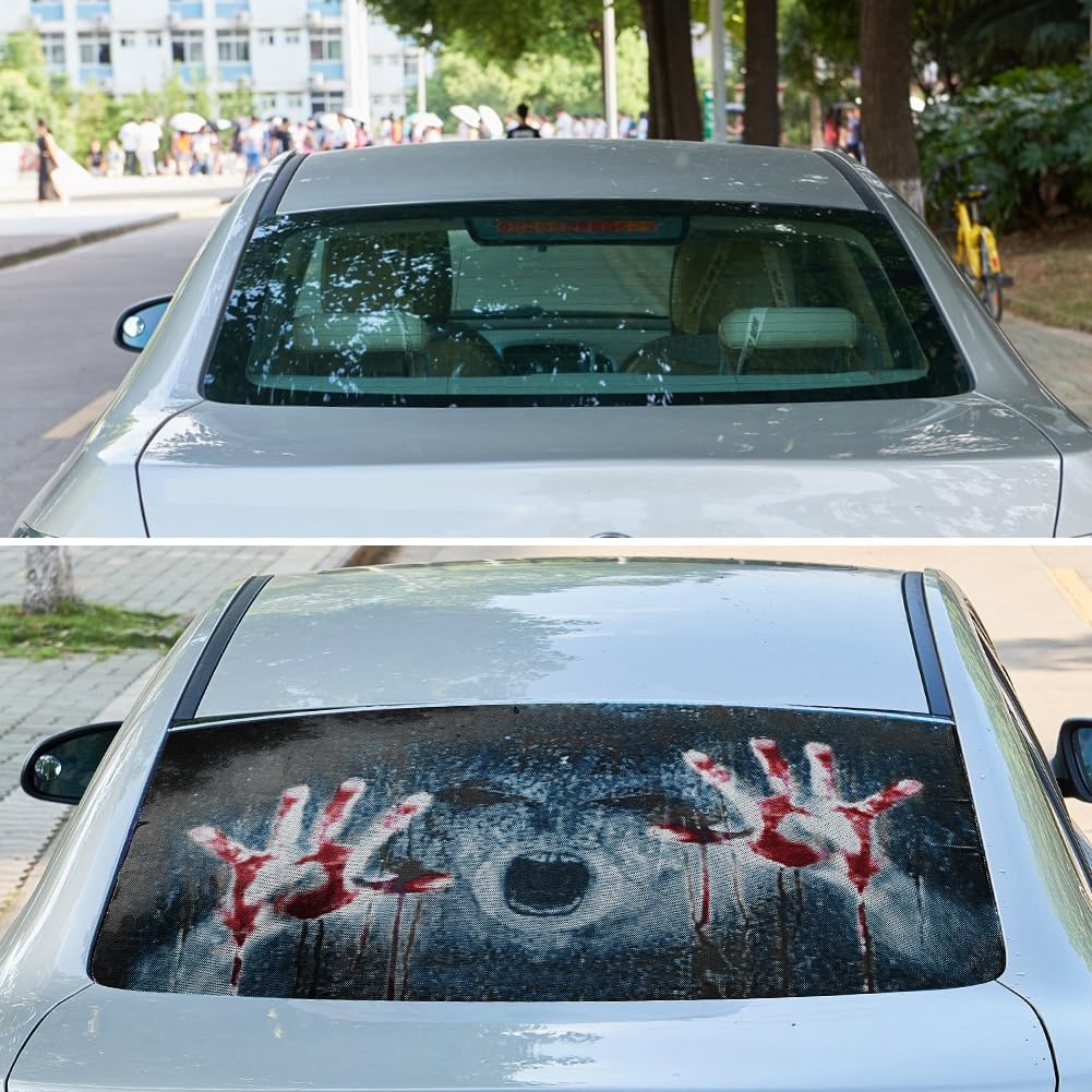 Horror Ghost 3D Transparent Car Back Rear Window Decal Vinyl Sticker for Happy Halloween