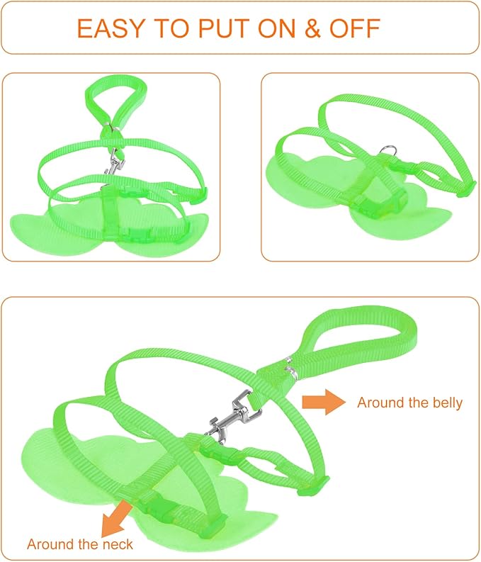 KAMA BRIDAL Duck Walking Harness and Leash Chicken Duck Outdoor Training Rope Adjustable Rope for Pet Poultry Hen Cock (XS, Green)