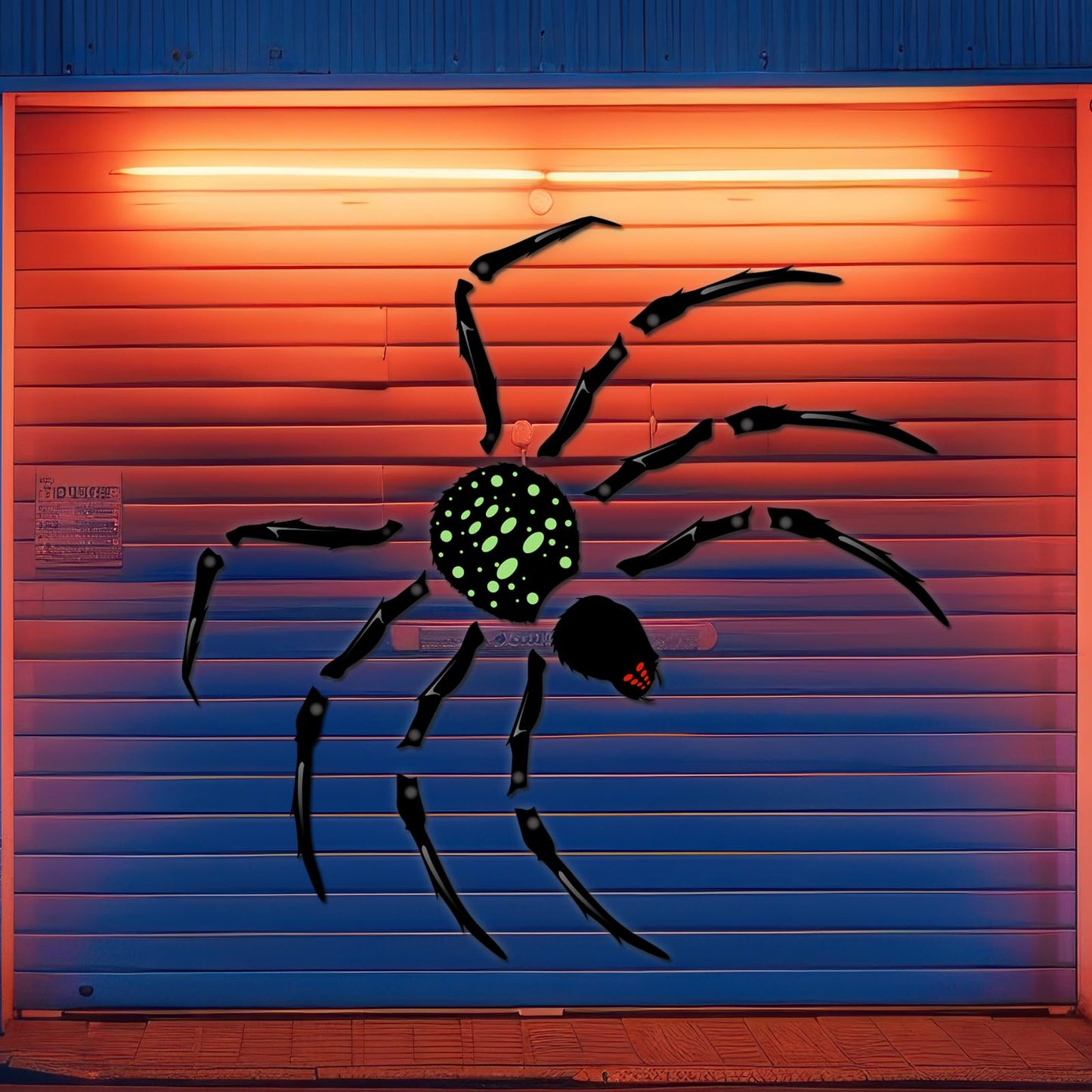 ROESIS 70" Halloween Garage Door Decorations Magnets Large Spider, Garage Door Halloween Decorations Magnetic Stickers for Garage Doors, Metal Surfaces, Cars