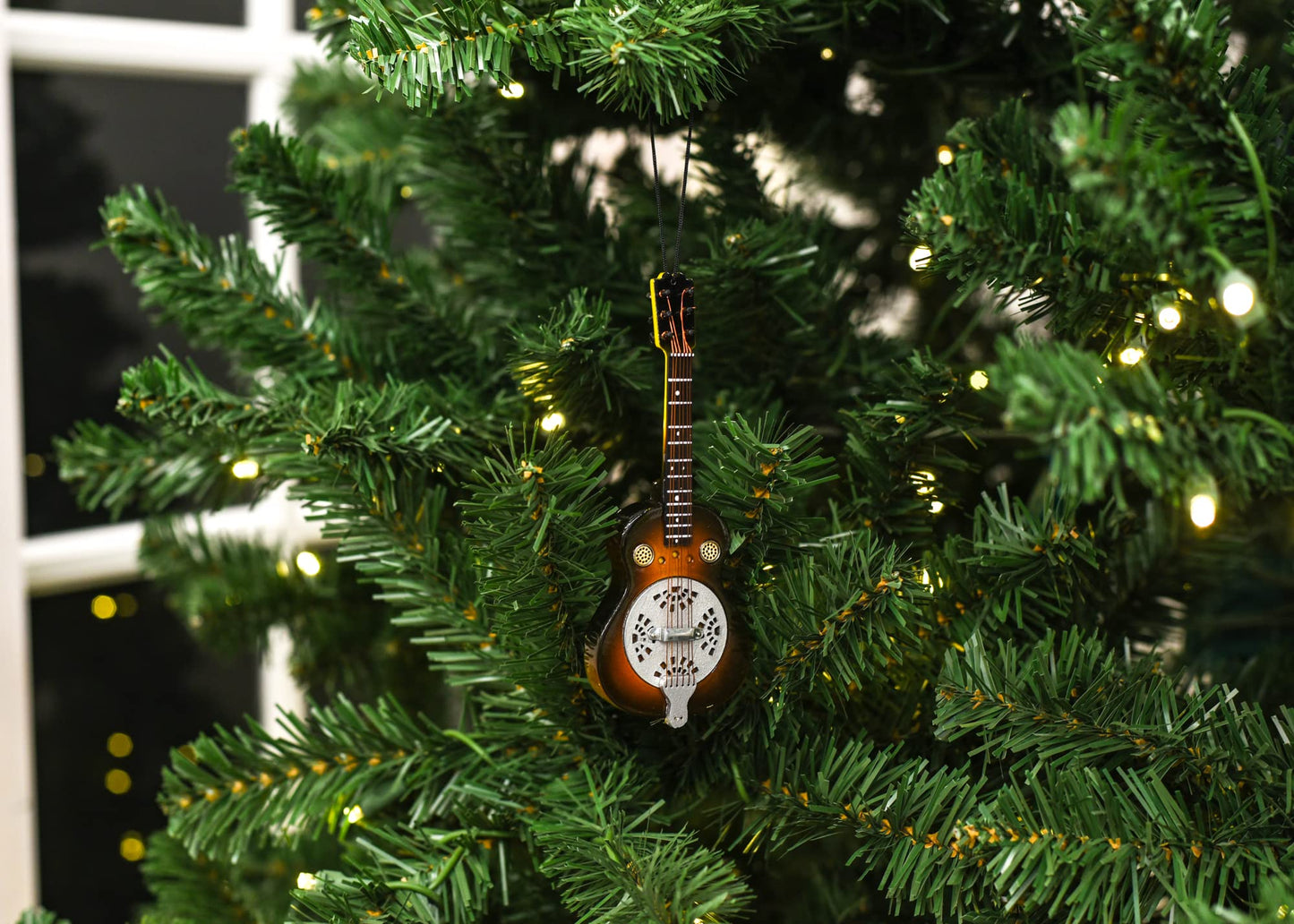 Broadway Gifts 5.5" Brown Wood Spider Resonator Guitar Ornament Decoration