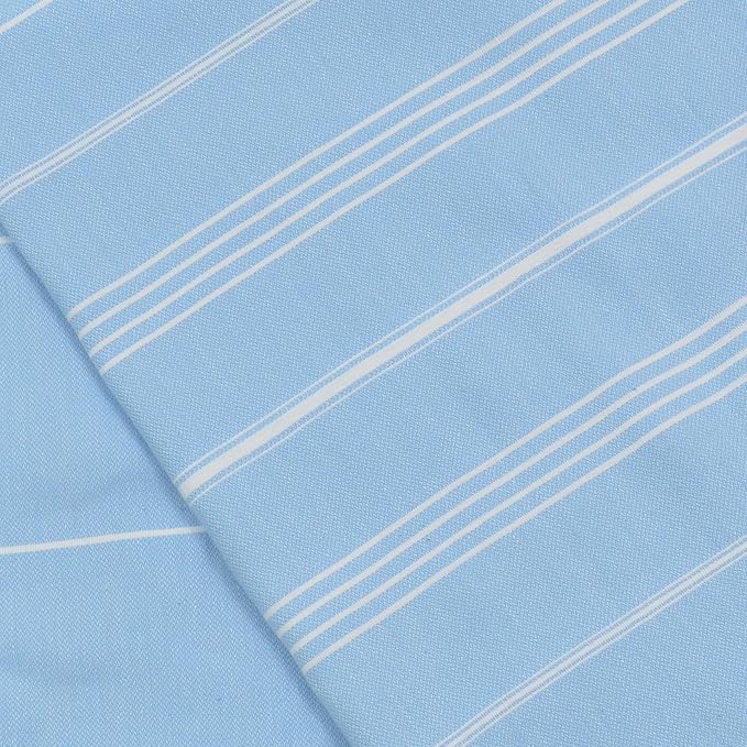 Bersuse Towels Anatolia XL Beach Blanket Throw Blanket Turkish Towel 100% Cotton Extra-Large Quick-Dry Lightweight Premium Peshtemal Towel - 61x82 Inches, Blue (Set of 6)