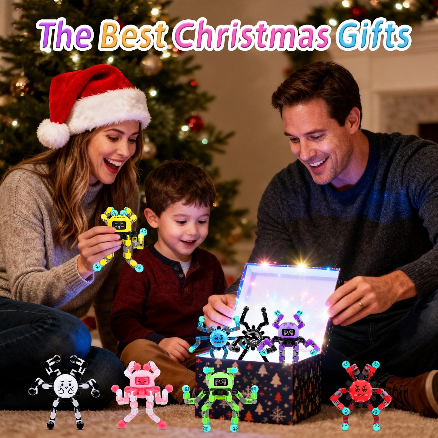 ASIOWELY 9 Pcs Fidget Spinner Toys for Kids & Adults,Party Favors for Boys Goodie Bags Bulk,Fingertip Gyros Sensory Toy Stress Relief Classroom Prizes for Teens Girl Age 3-8-13 Birthday Easter Gifts