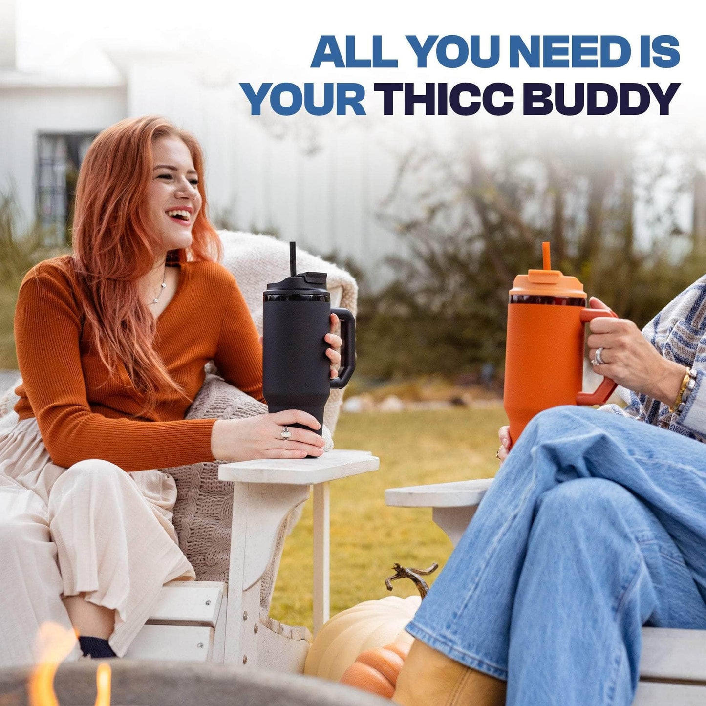 Frost Buddy Thicc Buddy - 16 oz Stainless Steel Vacuum Insulated Tumbler with Lid and Straw for Water - Travel Mug Cupholder Friendly - Gifts for Women Men Him Her (Aurora)