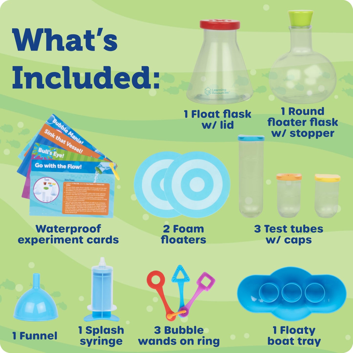 Learning Resources Splashology, Water Lab Science Kit, STEM Playtime, Water Activities, 19 Pieces, Ages 3+