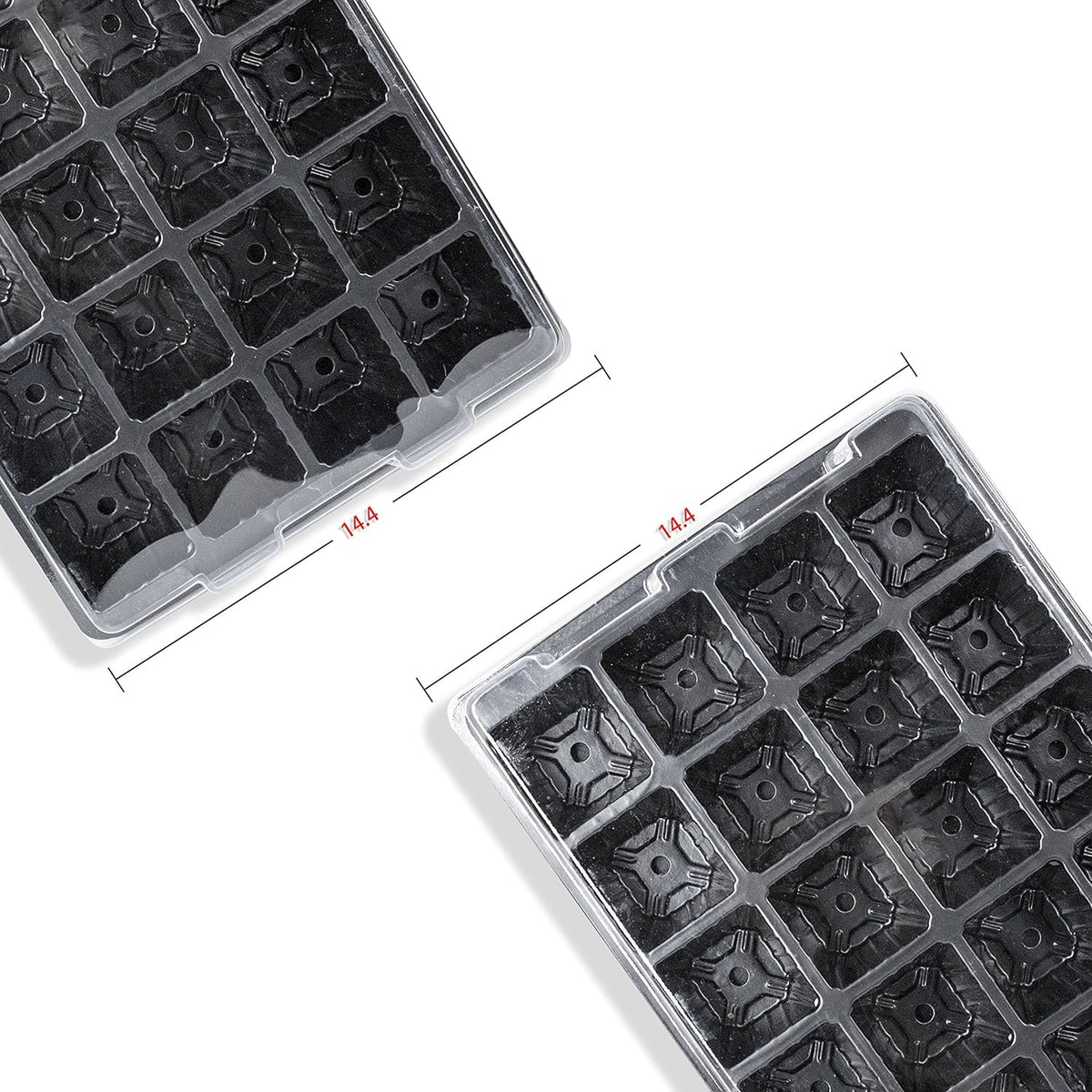 LOVEDAY 10 Pack -240 Cells -24 Grow Trays with Humidity Dome and Cell Insert - Mini Propagator for Seed Starting and Growing Healthy Plants Durable Reusable and Recyclable