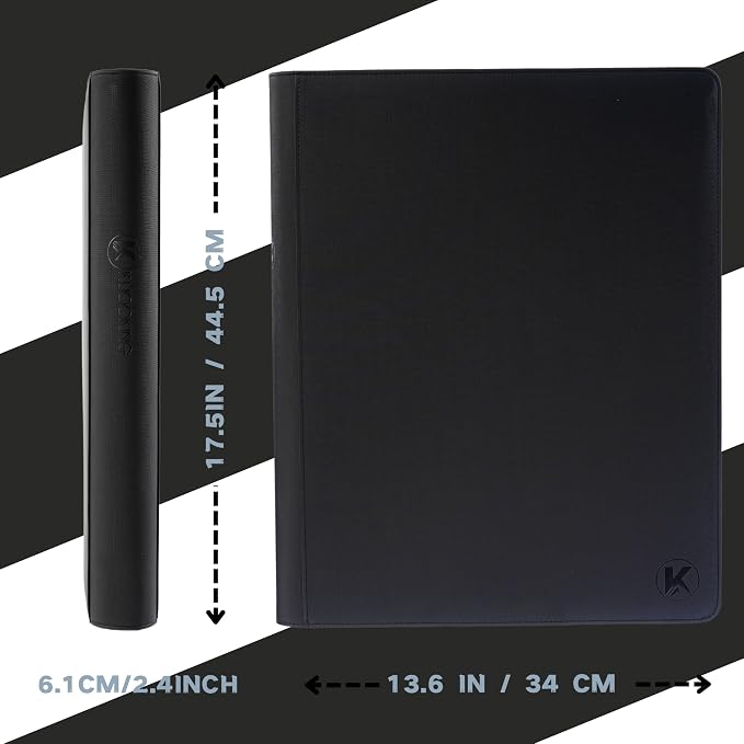 1408+ Pockets Trading Card Binder, 16-Pocket Card Ablum Compatible with MTG,Sports Cards & Other Standard Size Trading Card (Black)