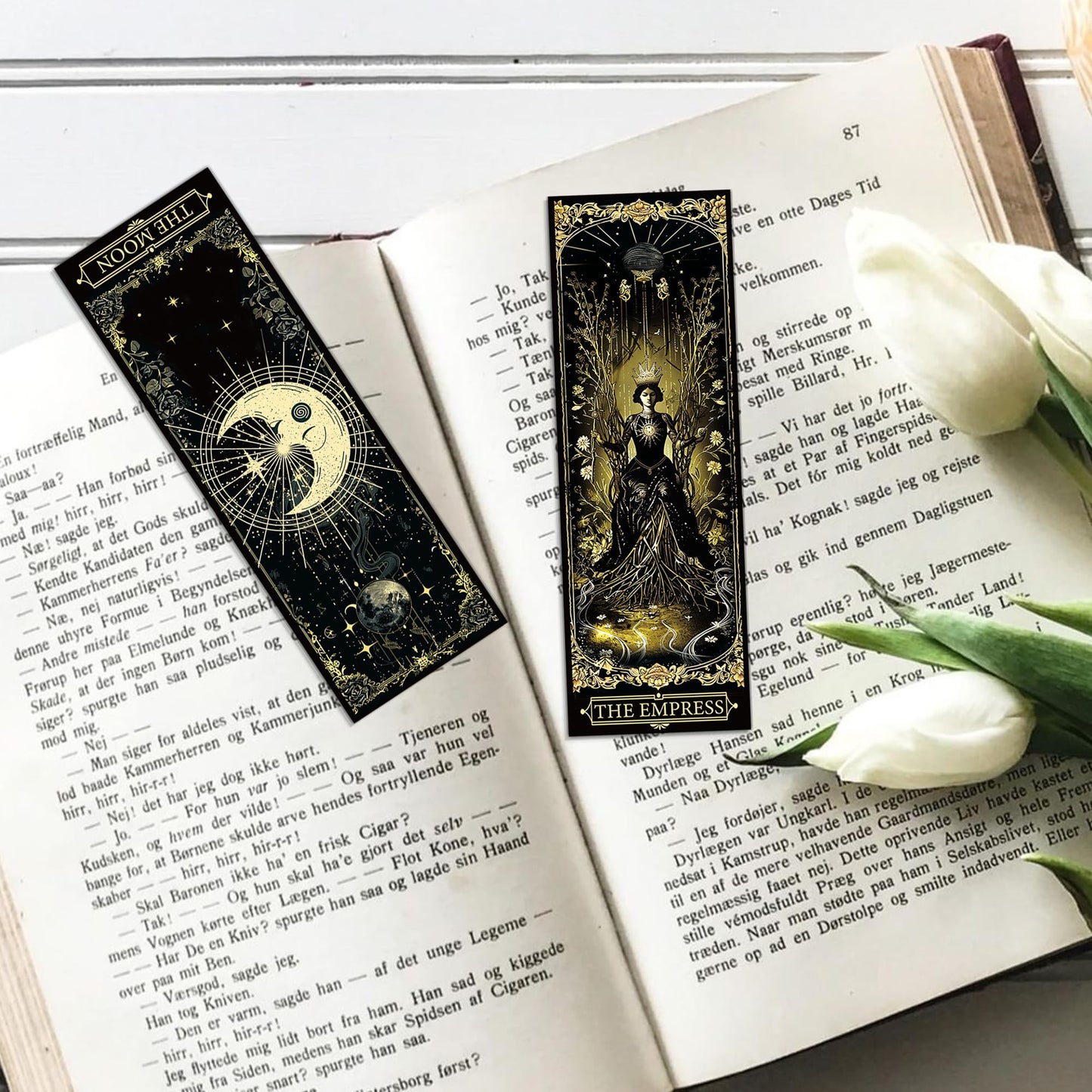 100 Pcs Gothic Tarot Bookmarks Bulk, Dark Academia Witchy Book Marks for Reading, Skeleton Paper Page Markers, Bookish Gifts for Reading Women Book Lovers Men, Dark Romance Merch