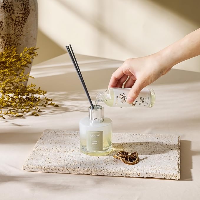 Airkeep Reed Diffuser Oil Refill/Pure Gardenia/3.38oz(100ml/1 Pack/Scented Oil Refill for Reed Diffuser Home Fragrance for Bedroom, Bathroom Office Home Decor