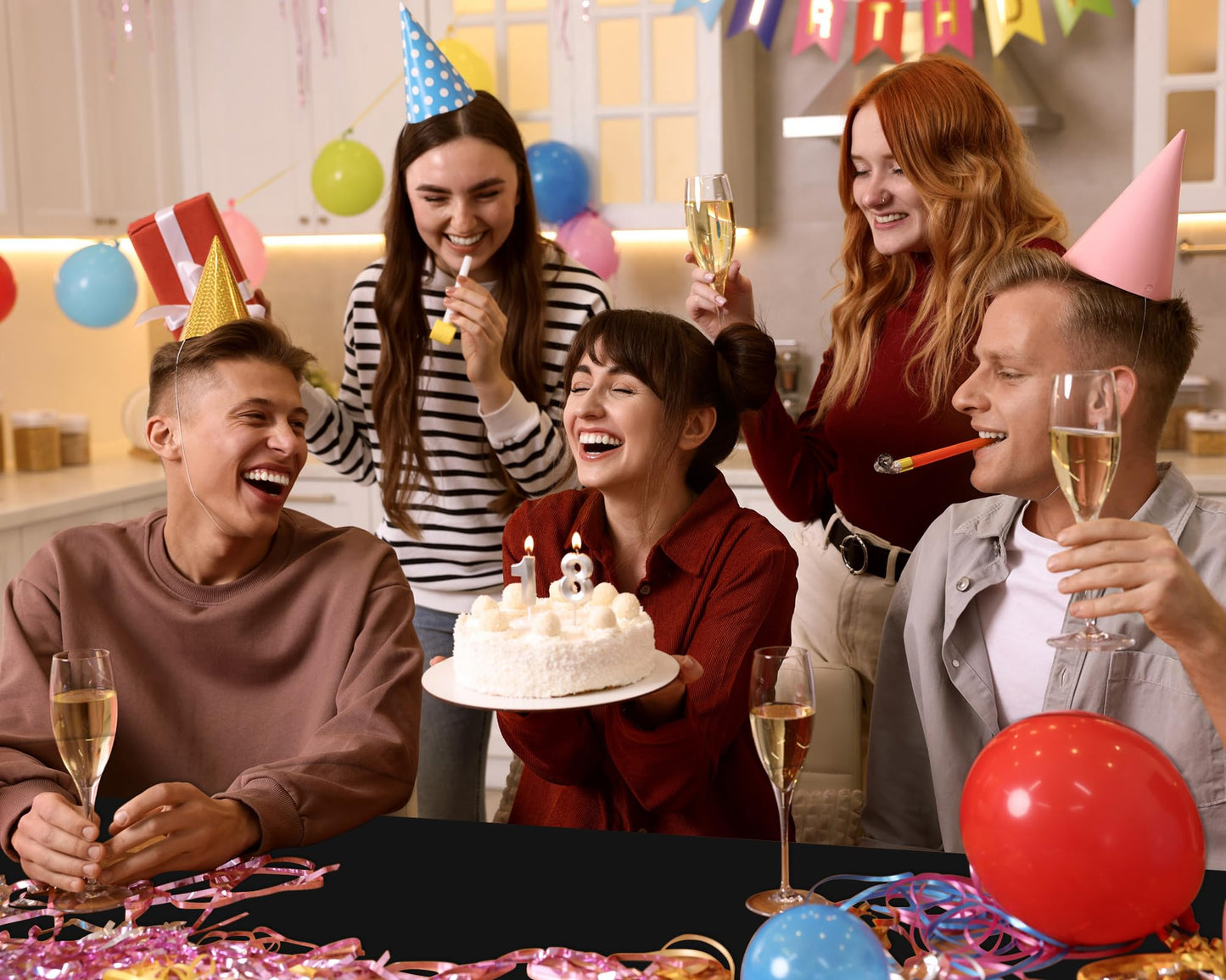 Oudain 3 Pcs 3 Pcs Wizard Tablecloth 54 x 108 Inches Plastic Black Table Cover Red Golden Tablecloth Disposable Magical Party Supplies for Halloween Witch Birthday Party Decoration (Rhombus)