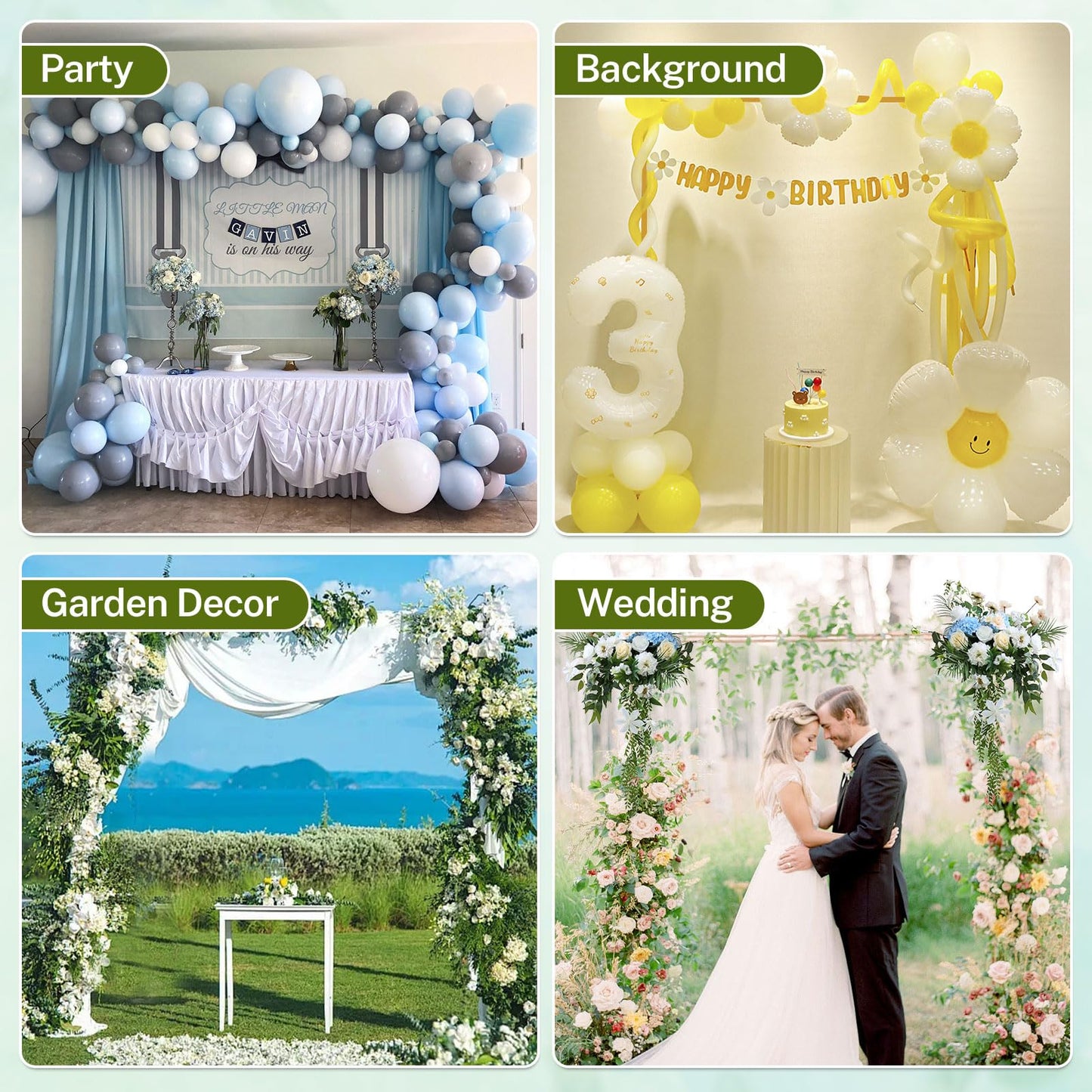 YIJXPOIN 8FT Wedding Arch Backdrop Stand, Gold Square Back Drop Adjustable Stand Metal Arch Heavy Duty Backdrop Stand Kit Frame for Party Wedding Birthday Photobooth Decorations
