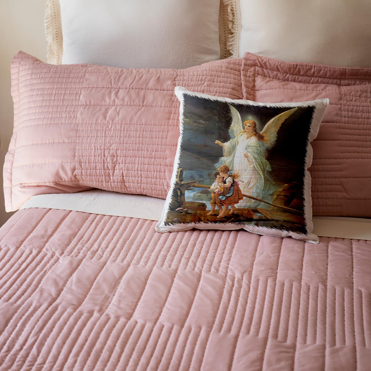3dRose pc_4668_1 Guardian Angel-Pillow Case, 16 by 16"