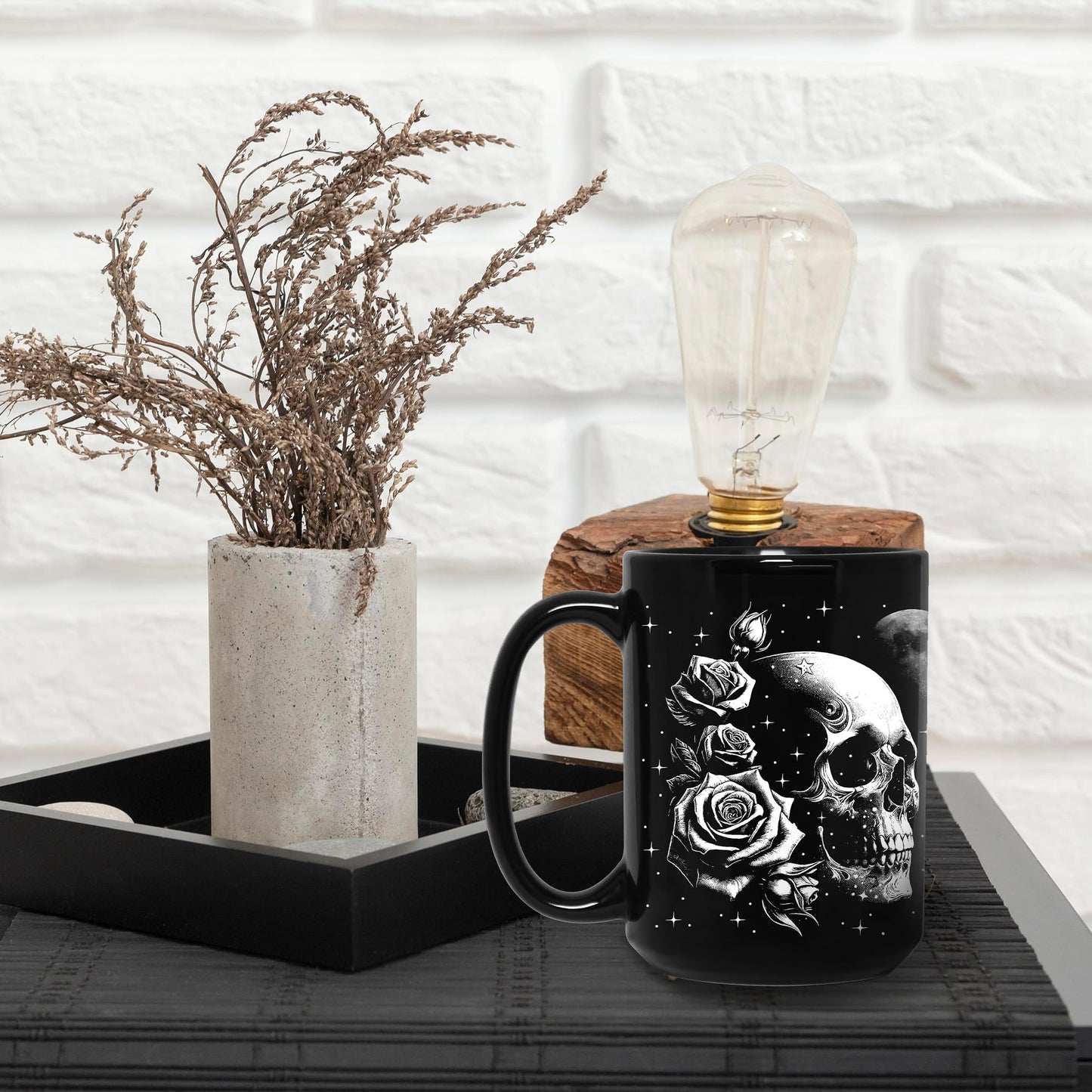 Skull Mug 15oz Goth Gift for Women - Christmas Mugs Witch Gifts for Women Skull Gifts for Men Unique - Gothic Coffee Mug - Witch, Goth Decor Christmas Cup With Skulls Cup Gothic Gift for Men, Dad, Mom
